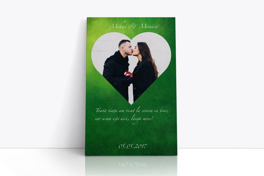 Tablou Canvas Personalizat VDay Verde