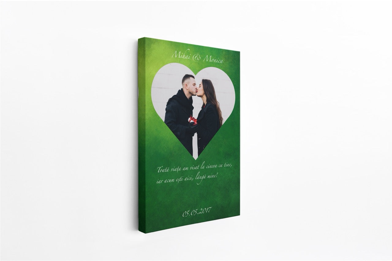 Tablou Canvas Personalizat VDay Verde